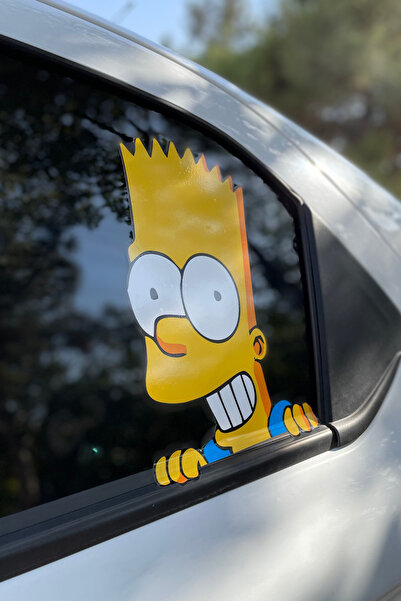Banxtre Araba Camı için Simpsonlar  Sticker Etiket Sol Arka Cam için (1 Adet) (B)