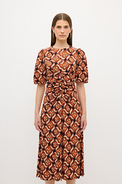 adL Gathered Patterned Dress