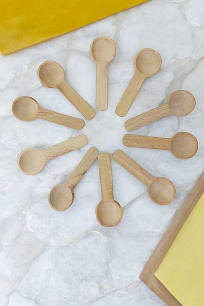 küche haus Decorative Spice Spoon - Bamboo Scale, Wooden Handmade