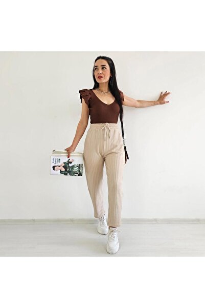 Altı Üstü Butik Rebrasto Pleteno Hlače sa detaljima od užeta