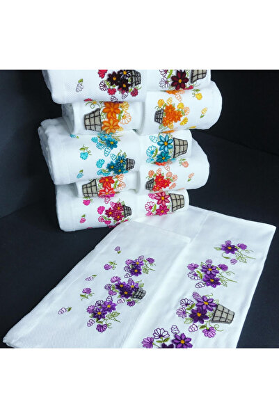 Fiesta Home Fiesta Kadife Nakışlı Analı Kızlı 50x90 (6 Ad) 30x50 (6 Ad) Krem ...