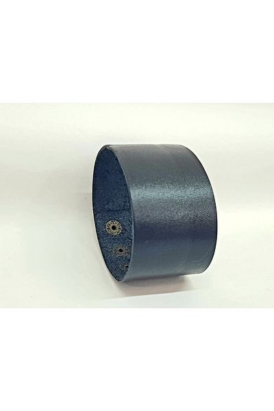 aysefe Plain Leather Bracelet 4 cm Large Ottoman Bracelet