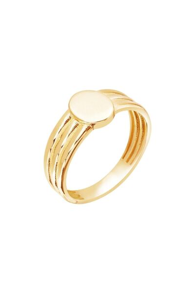 Diamond Line-Gülaylar 14 Ayar Sarı Altın Serçe Parmak Yüzük