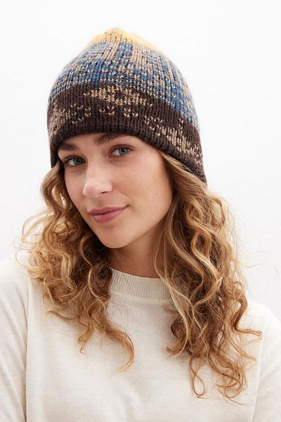 Peraluna قبعة تريكو نسائية بنمط عرقي من Harmony Beanie - متعددة