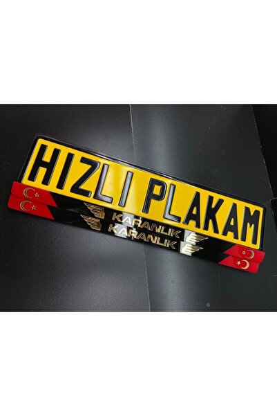 Hızlıplakam Lazer Kesim 3d Plakalık Iki Tarafı Türk Bayraklı Kanatlı