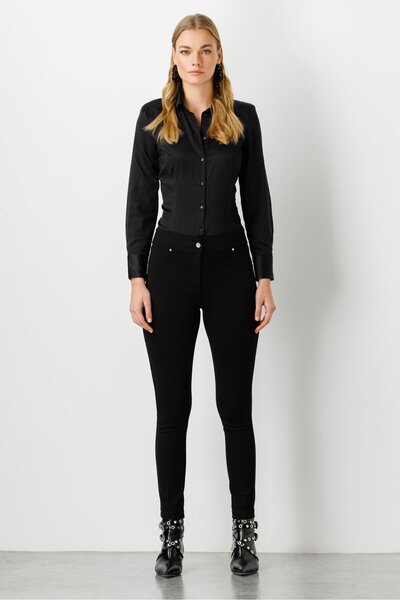 Moda İlgi Modailgi Cepli Tayt Pantolon Siyah