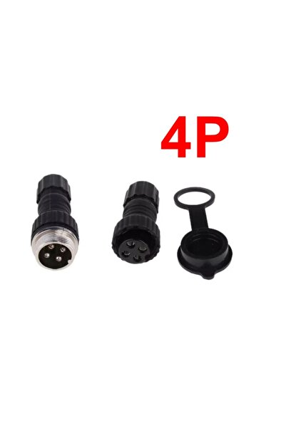 Genel Markalar 4 PİNLİ 16MM GX16 SU GEÇİRMEZ MAYK KONNEKTÖR FİŞ 4P