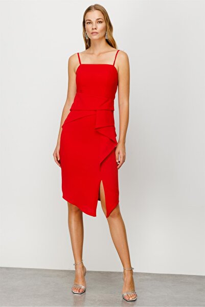 Moda İlgi Modailgi Elbise Kırmızı