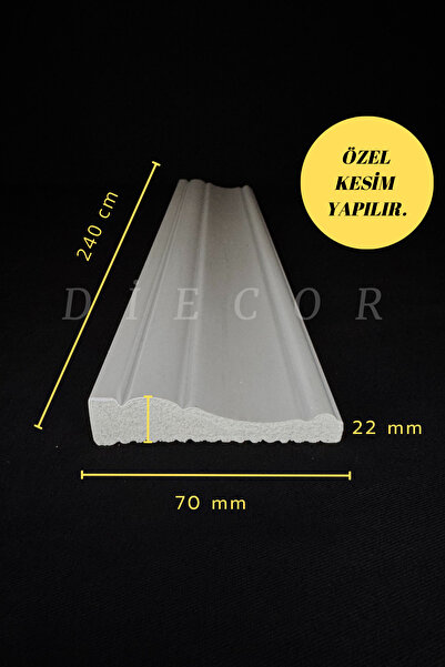 DİECOR Dekoratif Boyanabilir 1 Adet 7 cm Polistren Süpürgelik