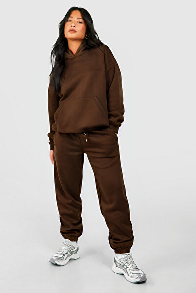 CMZ COLLECTİON Γυναικείο σετ φόρμας Jogger με 3 κλωστές, Oversize Basic Sweat...