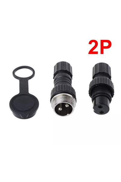 Genel Markalar 2 Pinli 16mm GX16 Su Geçirmez Mayk Konnektör Fiş 2P