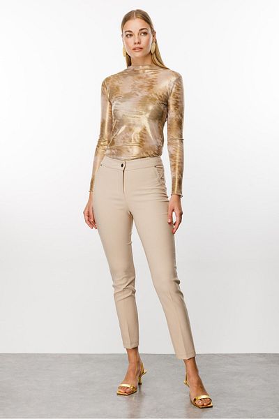 Moda İlgi Pantaloni skinny Modailgi colorați cu buzunare laterale