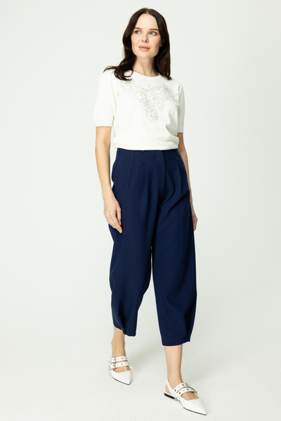 ON Брюки з плісированим переднім краєм і ґудзиками на штанинах