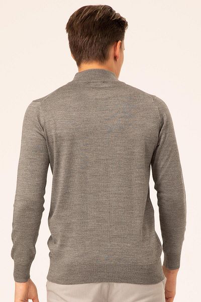 SÜVARİ Süvari Comfortable Fit Half Fisherman Wool Anthracite Knitwear