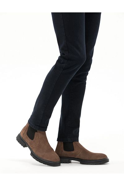 StWenn Men's Short Chelsea Quality Genuine Leather Suede Boots
