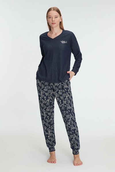 Anıl 11325 Women's Long Sleeve Sweatshirt Pants Pajama Set
