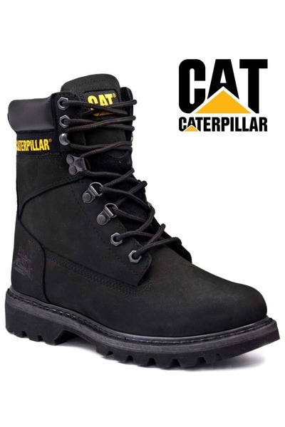 Cat 015g100104 Montana Leather Caterpillar Unisex Μπότες ΜΑΥΡΟ
