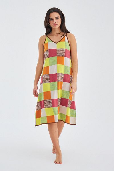 Peraluna Rochie Bonjo cu bretele Rochie de vară pentru femei - Multicolor