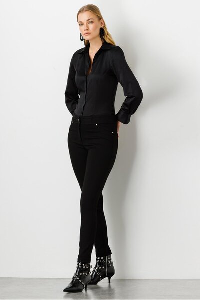 Moda İlgi Modailgi Cepli Tayt Pantolon Siyah