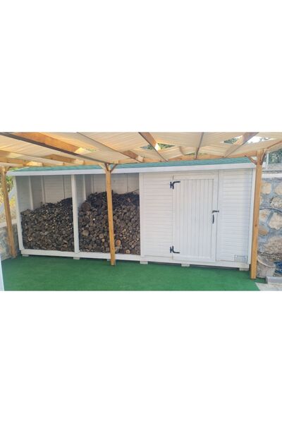IMKER HOME Ahşap Ardiye Bahçe Deposu Dolabı Odunluk Kömürlük Kulübe Ev