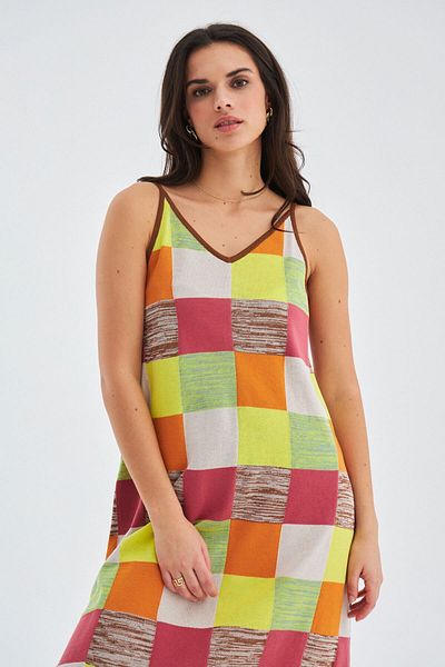 Peraluna Rochie Bonjo cu bretele Rochie de vară pentru femei - Multicolor