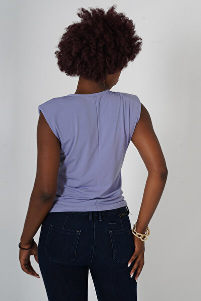 YORSSTYLE Lila Degaje Collar Padded Bluz