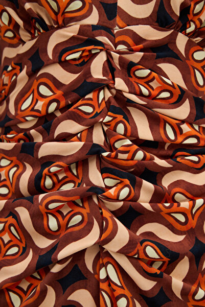 adL Gathered Patterned Dress