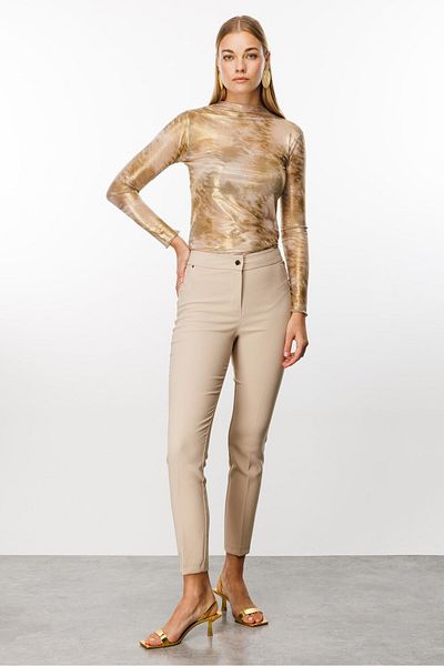 Moda İlgi Pantaloni skinny Modailgi colorați cu buzunare laterale