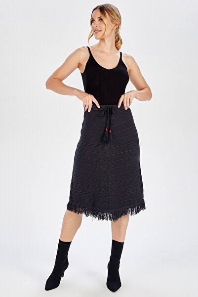 Peraluna Anthracite Bohemian Skirt