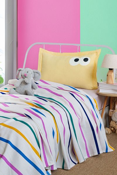Eponj Home Yellow Single Pique Set - Printed Funny