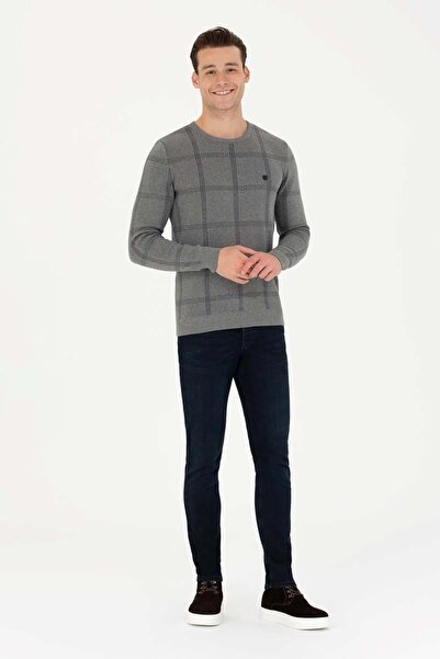 U.S. Polo Assn. ΠΟΛΟ Η.Π.Α 1678161   ΠΟΥΛΟΒΕΡ ΠΛΕΚΤΟ PALMA - ΓΚΡΙ - L - ST07791-ΓΚΡΙ-L