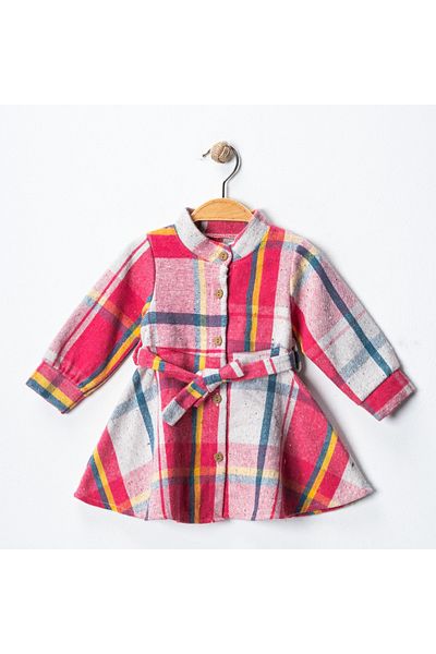 MAXI DRY Winter Plaid Baby Dress, Lumberjack Fabric, 6-12-18-24 Months