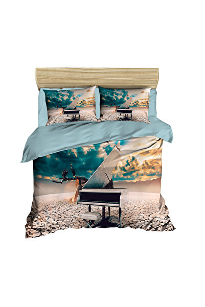 Fabeteks Piano in the Desert 3D Digital Double Bedding Set
