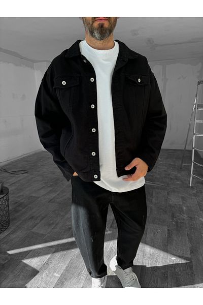 BYBASICMAN Jachetă neagră cu nasturi Ke-613/617-6/615