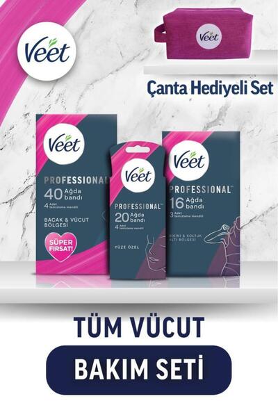 Veet Professional Çanta Hediyeli Tüm Vücut Bakım Seti(Yüz Hassas 20+Bikini Bö...
