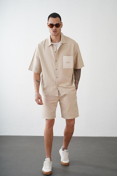 king brich Kingbrich Oversize Cut - Κοστούμι με ελαστική μέση και τσέπη