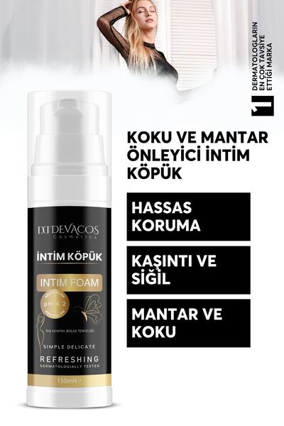 DEVACOS Genital Bölge Beyazlatıcı Ve Koltuk Altı Koku Mantar Akıntı Siğil Isilik Giderici Köpük 150ml1