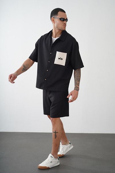 king brich Kingbrich Oversize Cut - Suit with Elastic Waist and Pocket Clip
