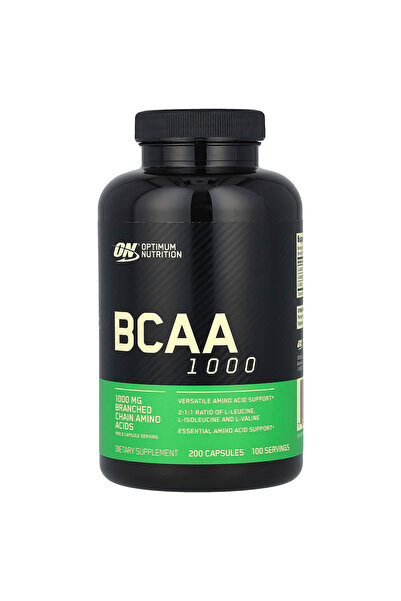ON Optimum Nutrition كبسولات BCAA، 200 كبسولة، 1000 مجم