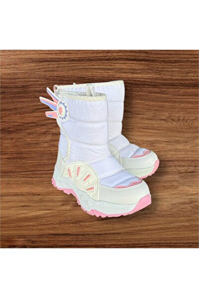 İpek çocuk içi kürklü su geçirmez cırtlı kar botu