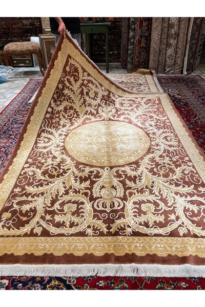 RD RAMAZAN DAĞ EL HALI SANATI El Dokuma Obison Halısı İpek Yün Karışımı 235x1...