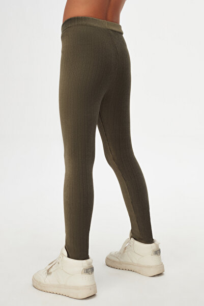 LOVETTI Sea Green Girl's Corduroy Leggings