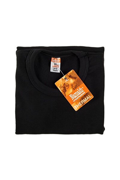 Namaldı Erkek Çocuk Siyah  Termal Şardonlu Kısa Kol Fanila ELF568N372CCM