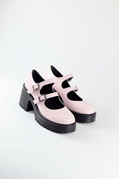 NiceDiffer حذاء لوفر نسائي من الجلد اللامع ذو نعل مضاد للانزلاق وإبزيم مزدوج