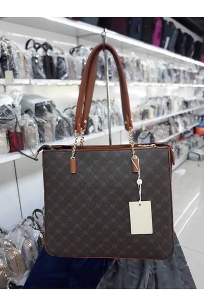 Armine 362 Printed Hand & Shoulder Bag Scr362 Brown - 03671