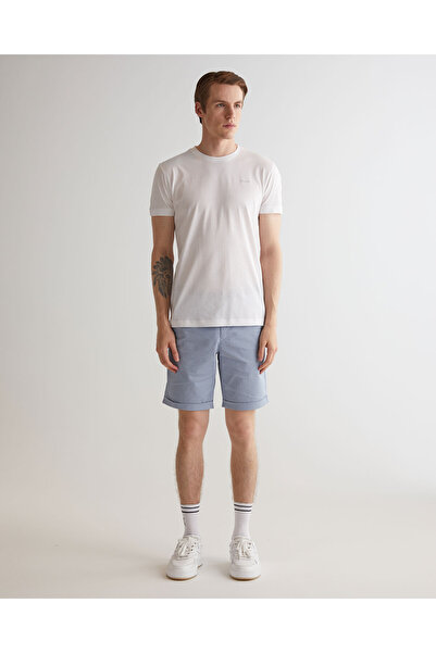 Gant Erkek Beyaz Slim Fit Bisiklet Yaka Logolu T-shirt