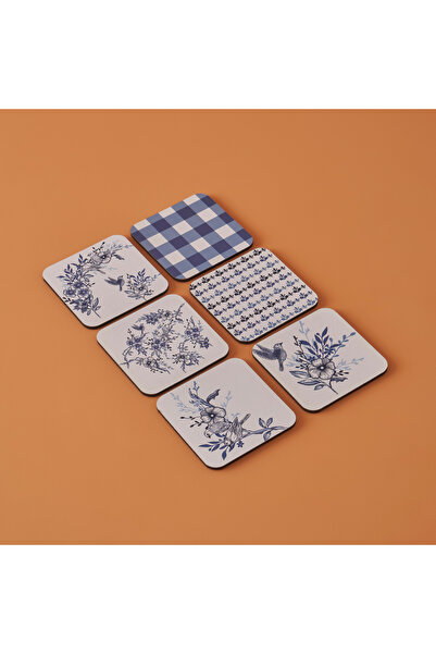 Bella Maison Bleu Blanc 6'lı Bardak Altlığı Mavi (10x10 cm)