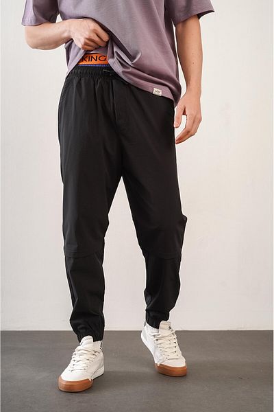 king brich Ανδρικό παντελόνι Jogger Relax Fit με ελαστική μέση και πόδι