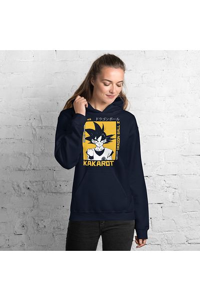 Moda Glo Unisex Kakarot Dragon Ball z Φούτερ με κουκούλα
