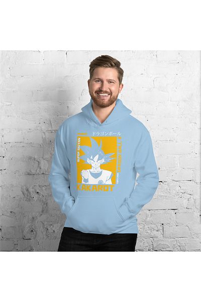 Moda Glo Hanorac unisex cu glugă imprimat Kakarot Dragon Ball z
